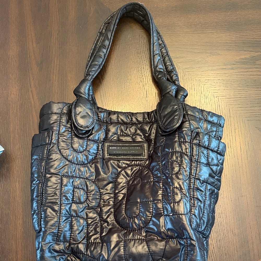 Marc by Marc Jacobs Black Quilted Nylon Tote